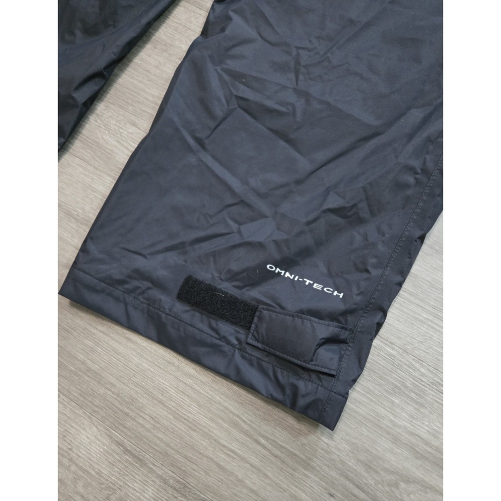Columbia Pants Men's Medium Black Baggy Wide Leg Nylon Windbreaker Omni-Tech - Picture 6 of 13